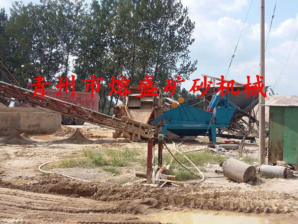  濟南長清細沙回收機現場